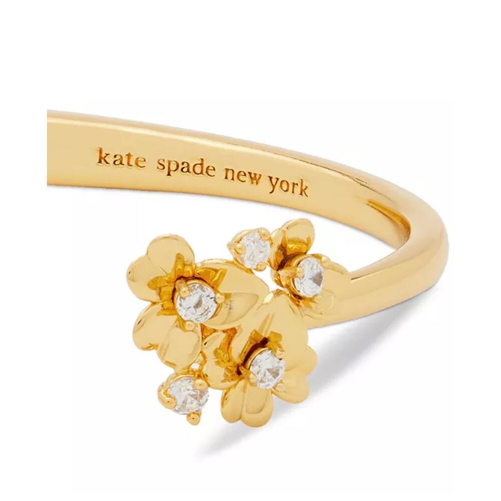kate spade new york Gold-Tone Precious Pansy Cuff Bracelet - Picture 2 of 2